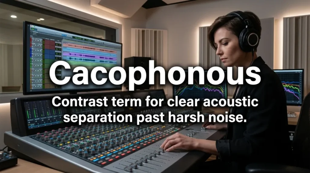 Contrast term for clear acoustic separation past harsh noise.