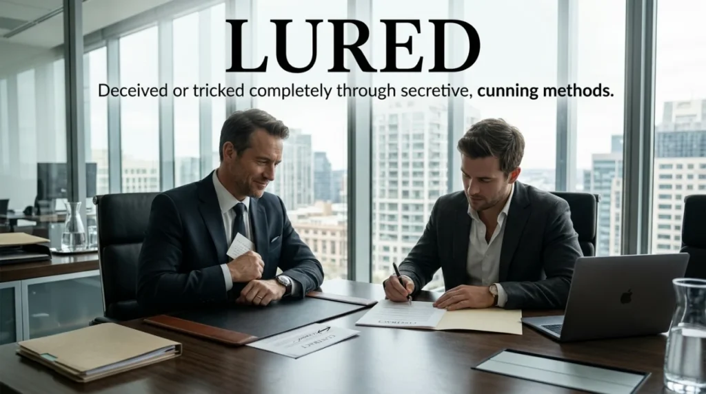 Deceived or tricked completely through secretive, cunning methods.