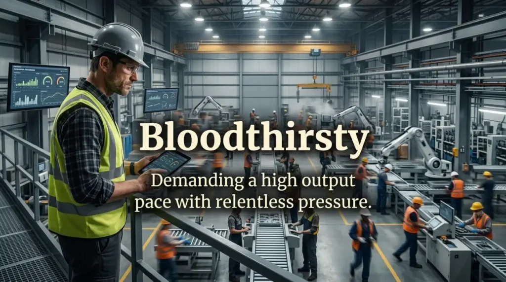 Demanding a high output pace with relentless pressure.
