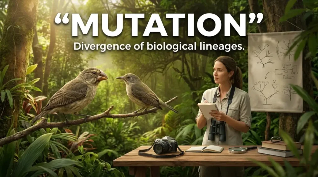 Divergence of biological lineages.