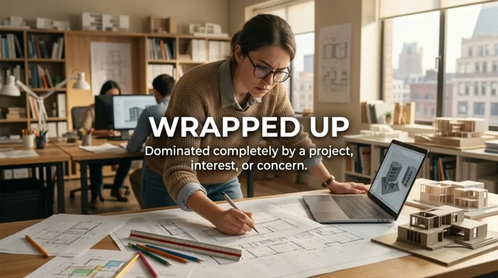 Dominated completely by a project, interest, or concern.
