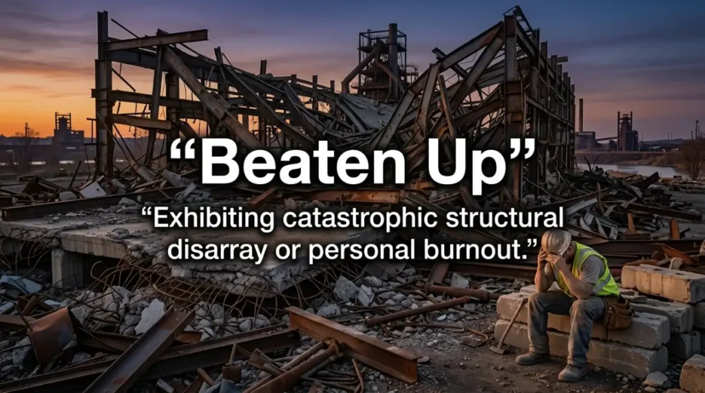 Exhibiting catastrophic structural disarray or personal burnout.