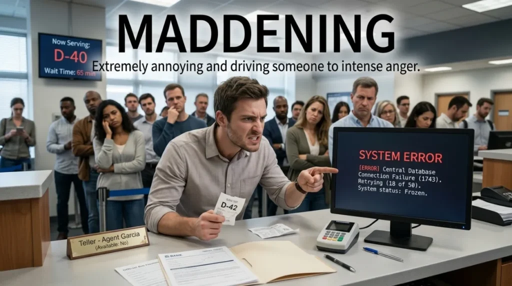 Extremely annoying and driving someone to intense anger.