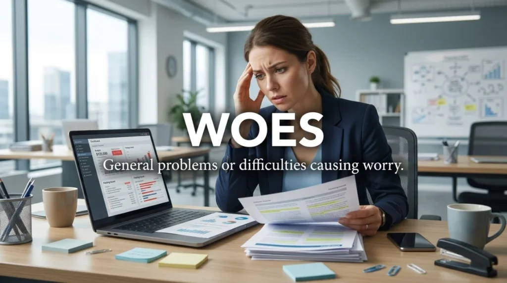 General problems or difficulties causing worry.