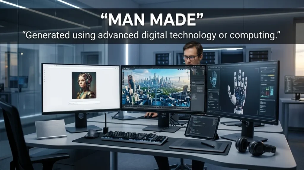 Generated using advanced digital technology or computing.