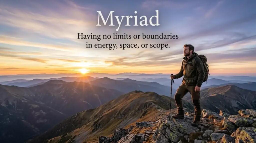 Having no limits or boundaries in energy, space, or scope.