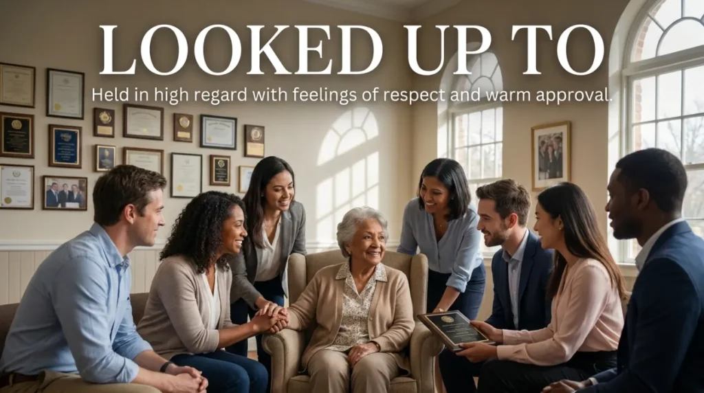 Held in high regard with feelings of respect and warm approval.