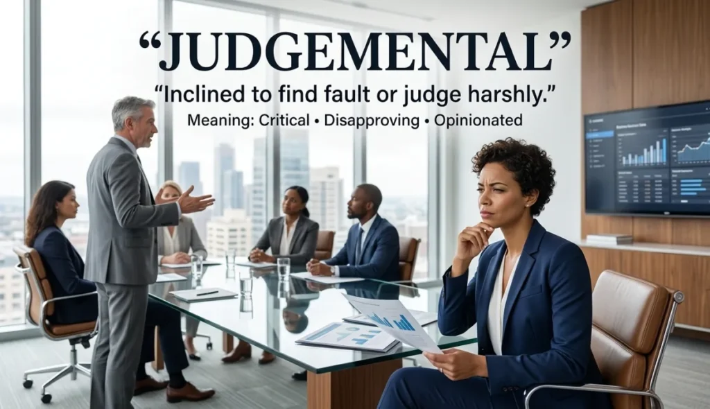Inclined to find fault or judge harshly.