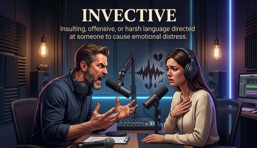 Insulting, offensive, or harsh language directed at someone to cause emotional distress.