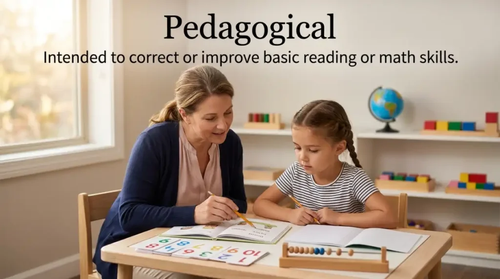 Intended to correct or improve basic reading or math skills.