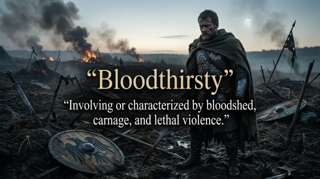 Involving or characterized by bloodshed, carnage, and lethal violence.