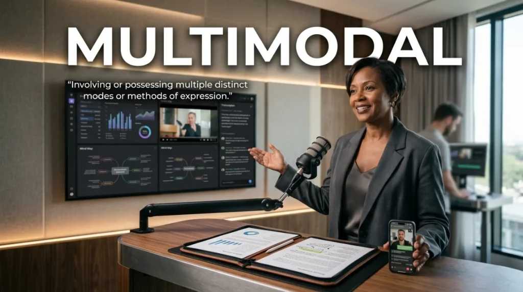 Involving or possessing multiple distinct modes or methods of expression.