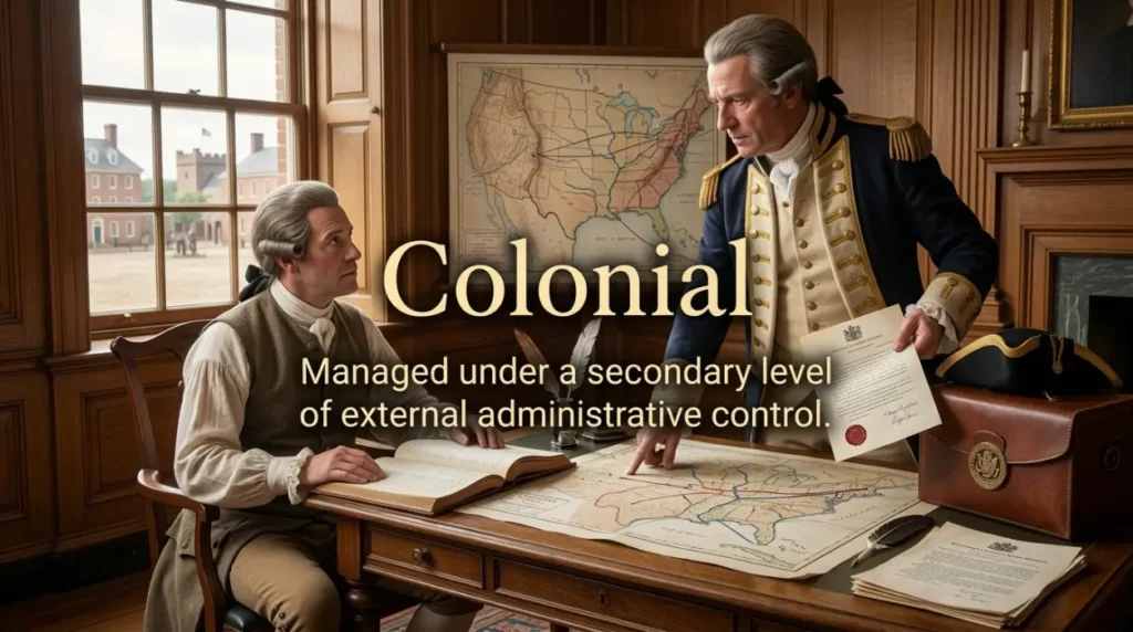 Managed under a secondary level of external administrative control.