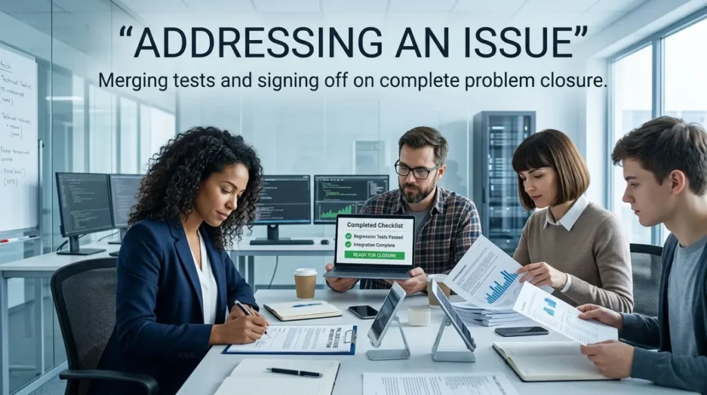 Merging tests and signing off on complete problem closure.