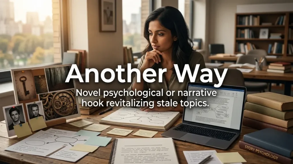Novel psychological or narrative hook revitalizing stale topics.