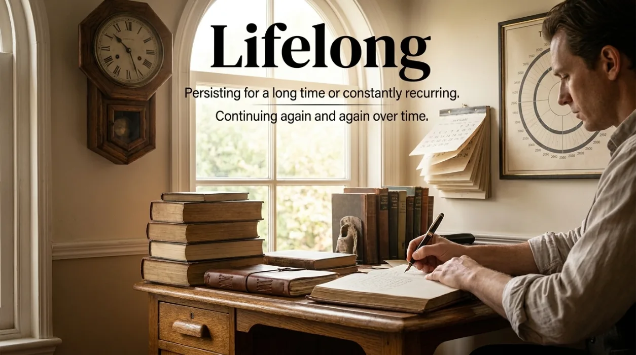 Persisting for a long time or constantly recurring.