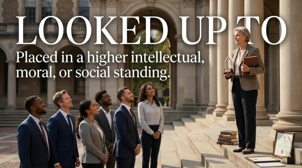 Placed in a higher intellectual, moral, or social standing.