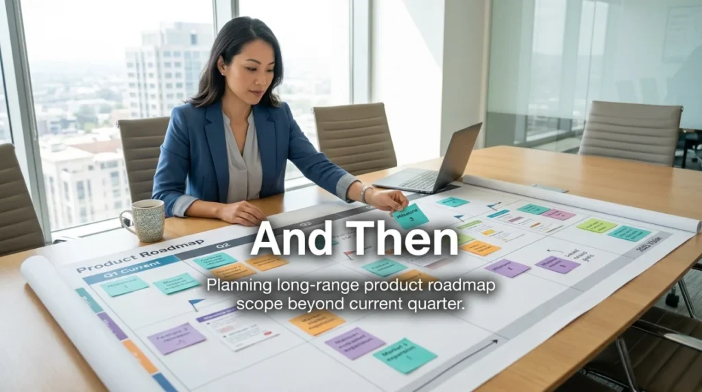 Planning long-range product roadmap scope beyond current quarter.