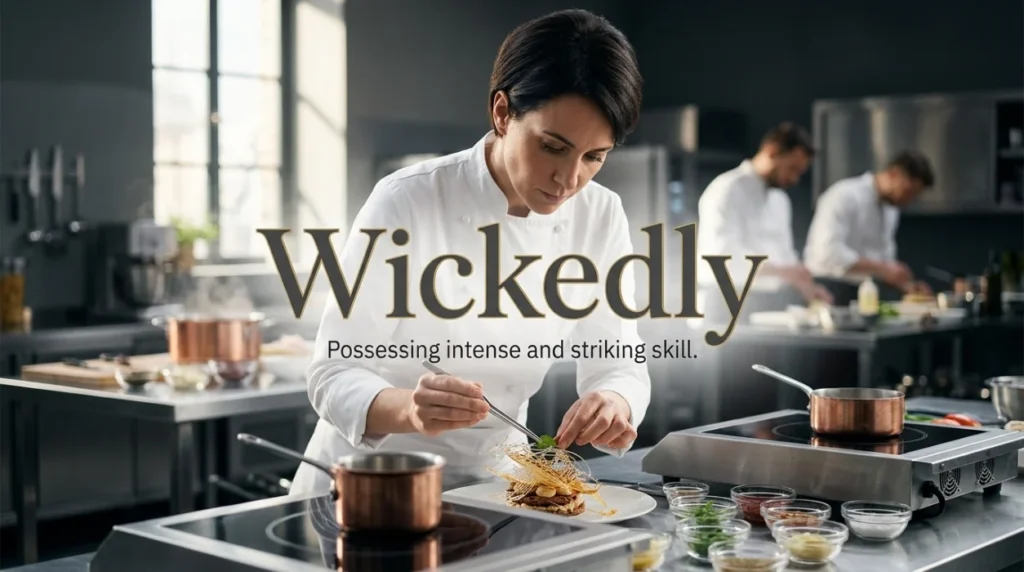 Possessing intense and striking skill.