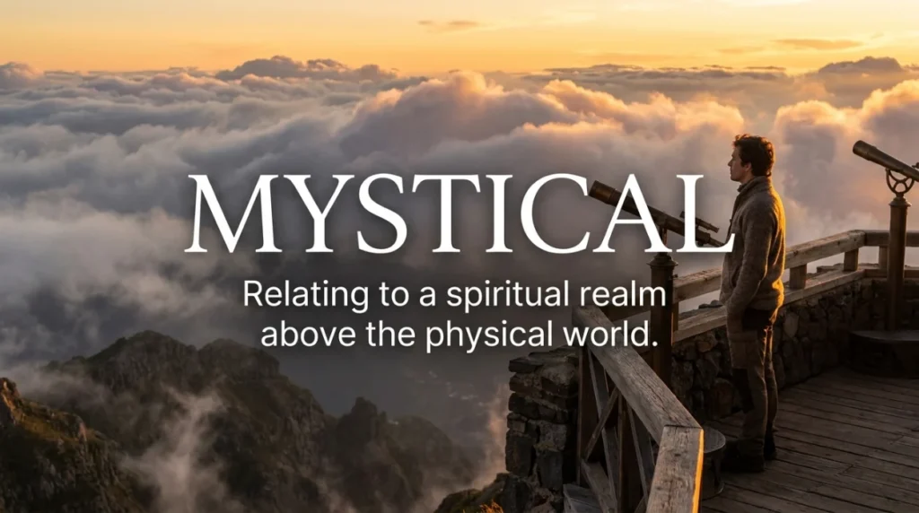 Relating to a spiritual realm above the physical world.