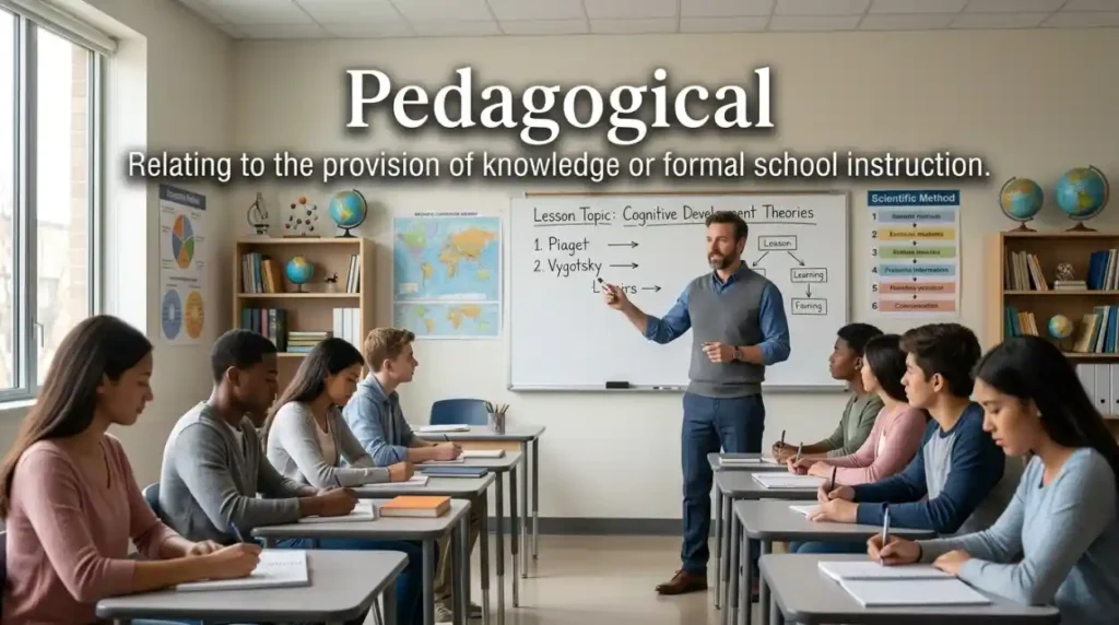 Relating to the provision of knowledge or formal school instruction.