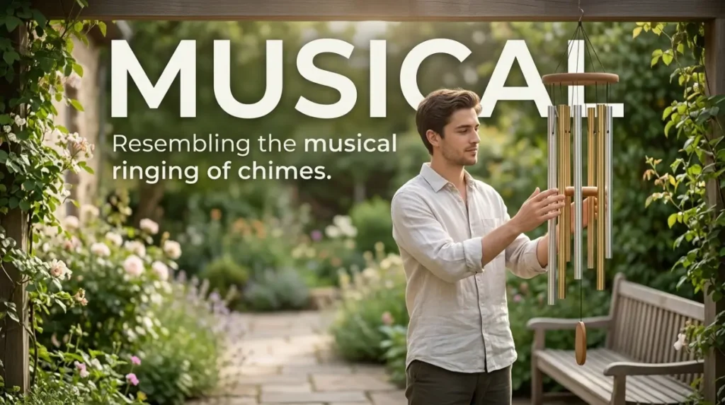 Resembling the musical ringing of chimes.