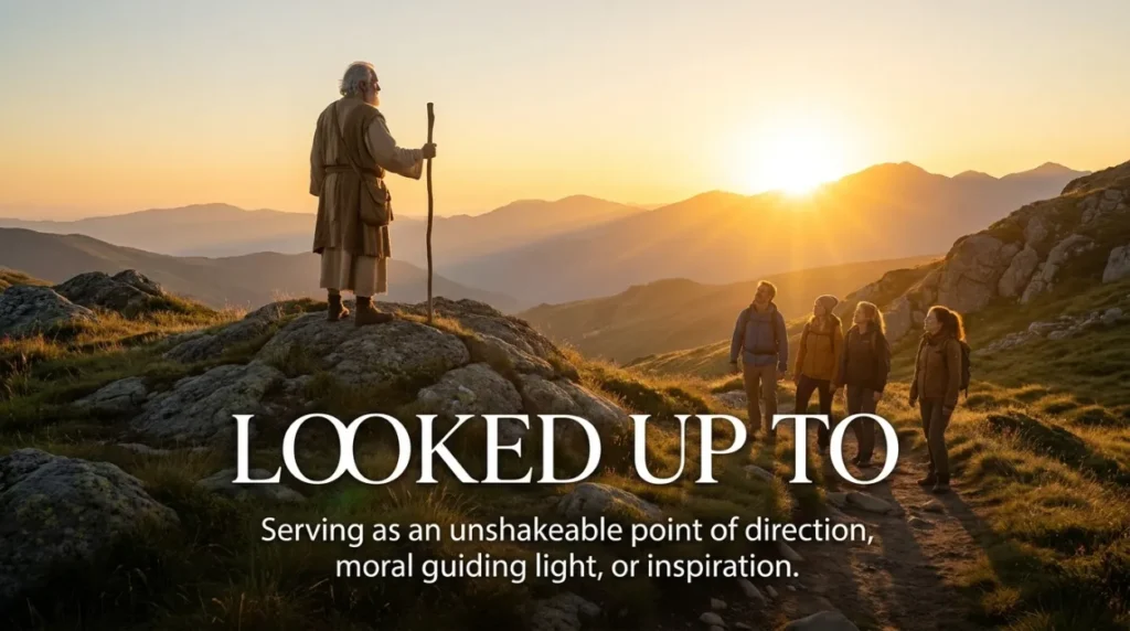 Serving as an unshakeable point of direction, moral guiding light, or inspiration.