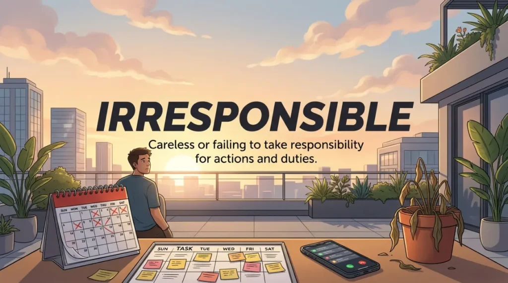 synonym for irresponsible