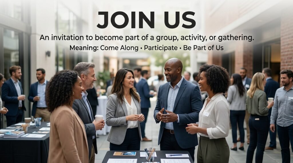 synonym for join us
