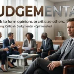 synonym for judgemental