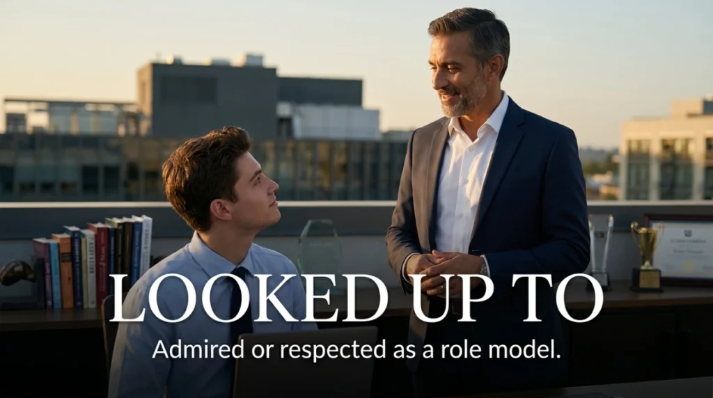 synonym for looked up to