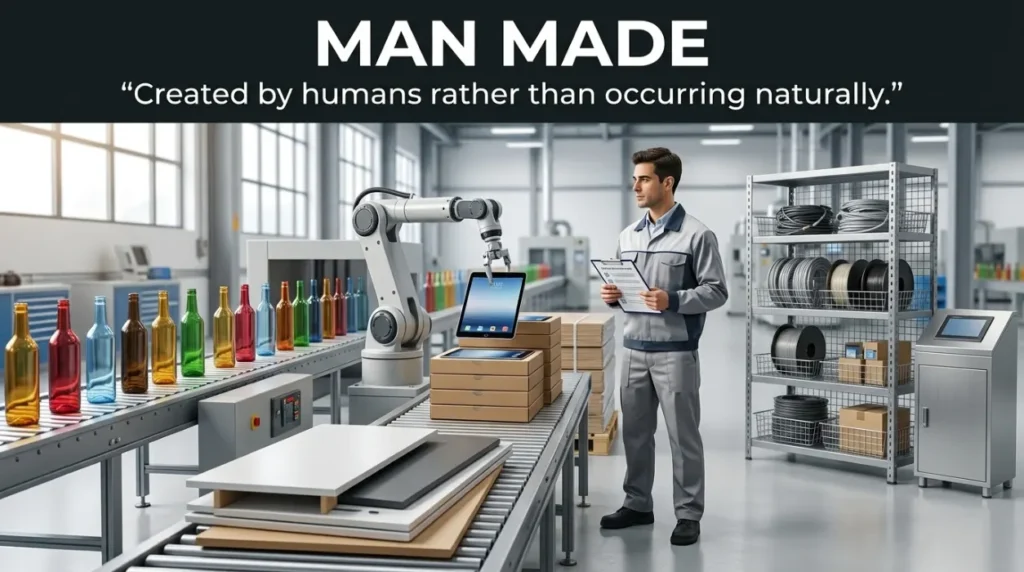 synonym for man made