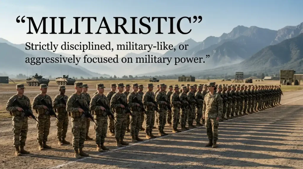 synonym for militaristic