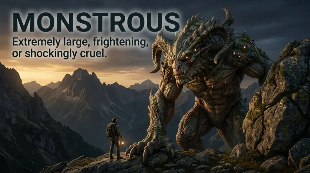synonym for monstrous