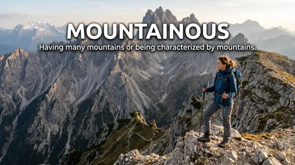 synonym for mountainous