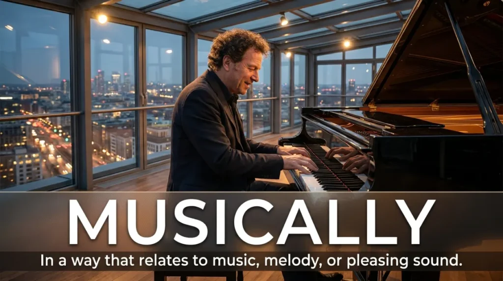 synonym for musically