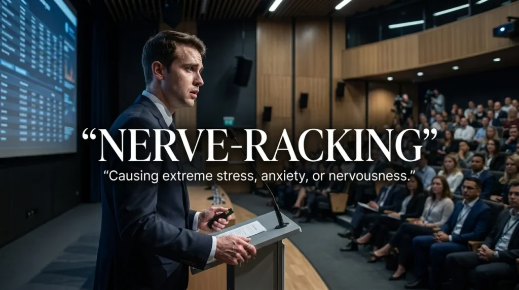 synonym for nerve racking