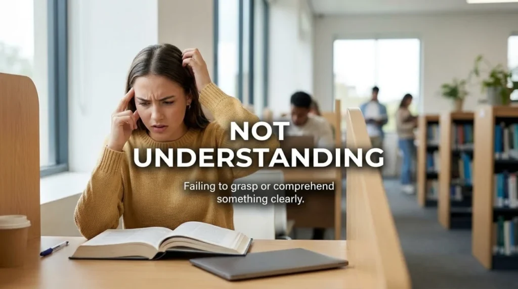 synonym for not understanding