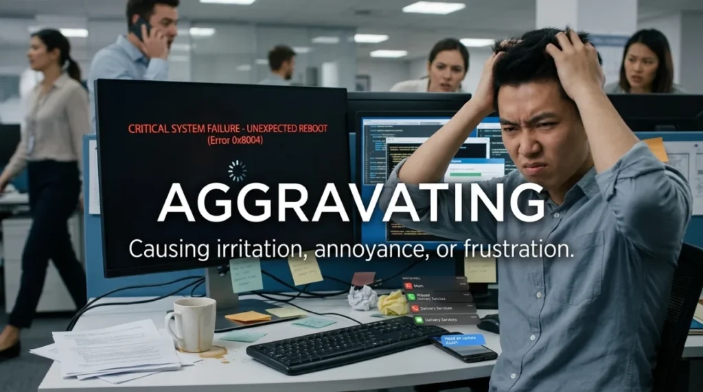 Synonyms for Aggravating