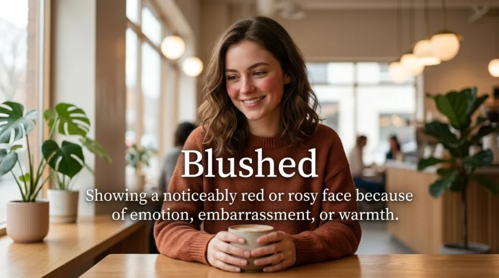 Synonyms for Blushed