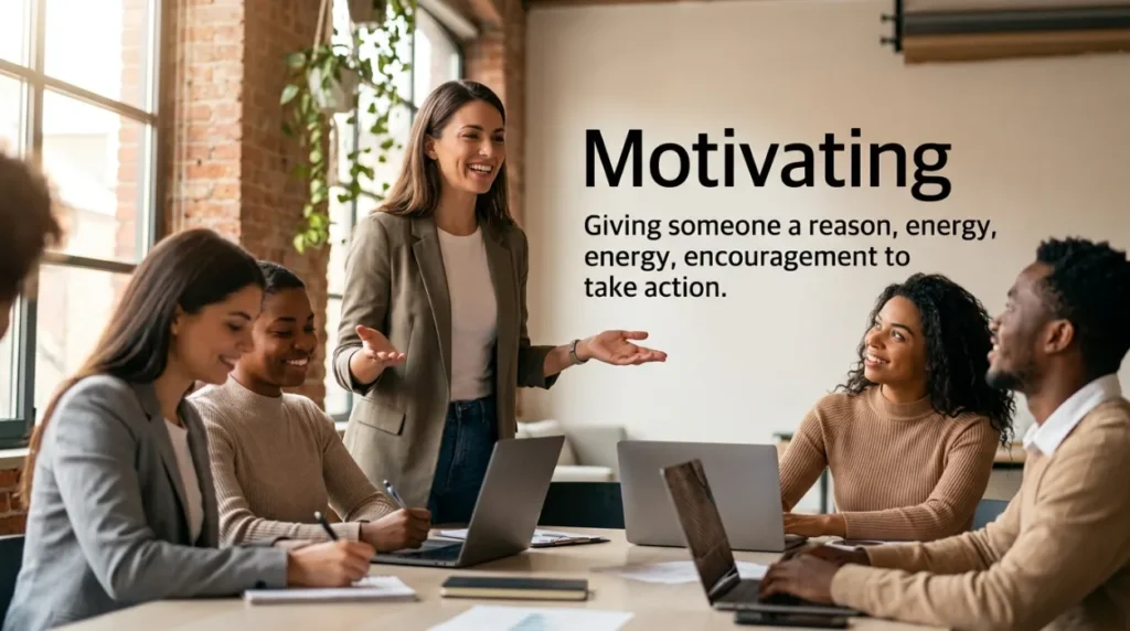 Synonyms for Motivating