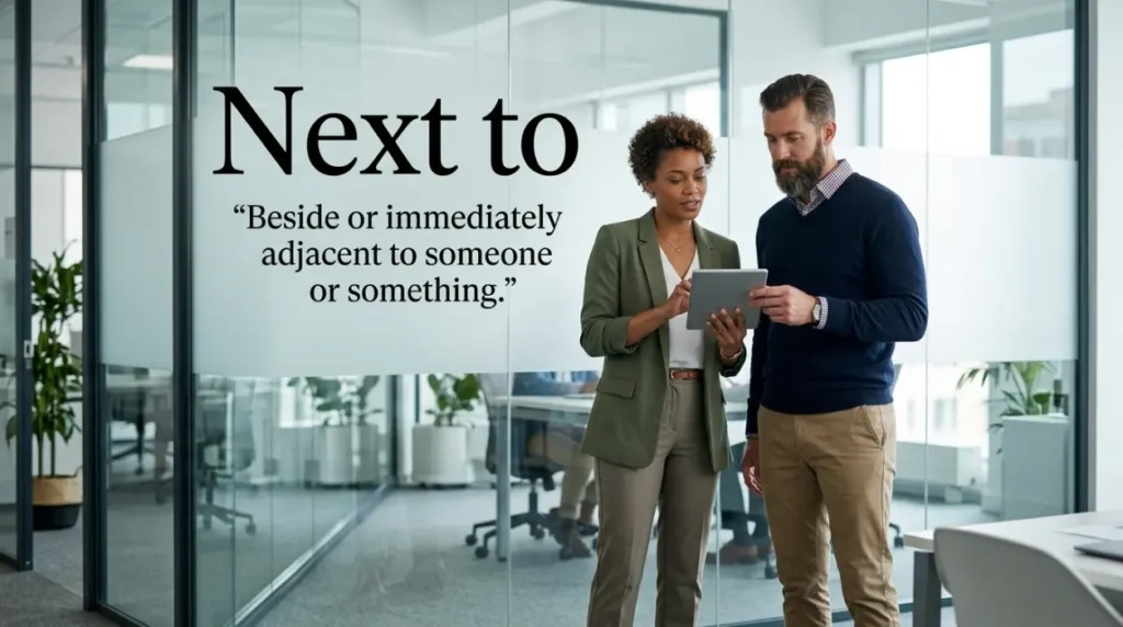 Synonyms for Next to