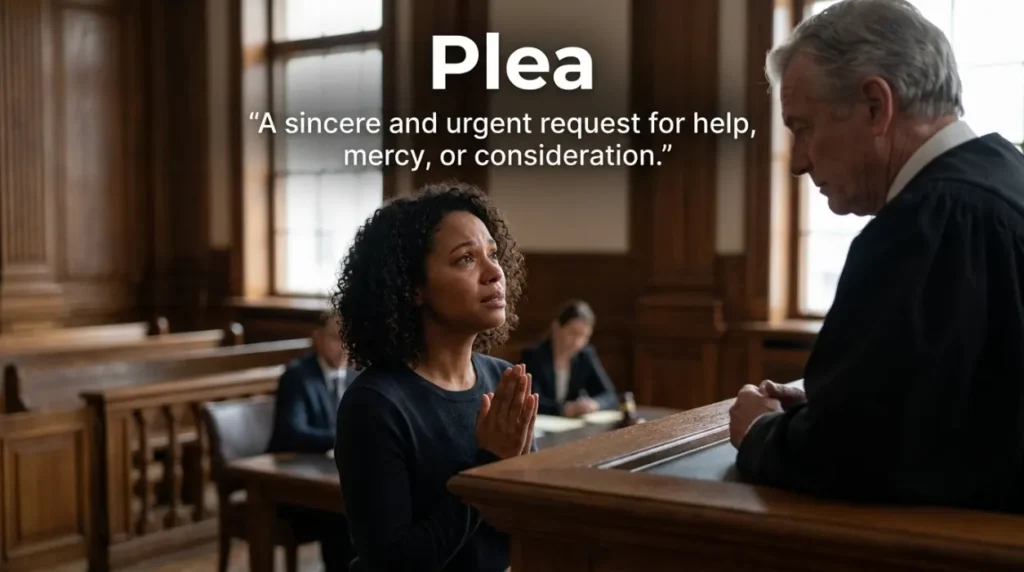 Synonyms for Plea