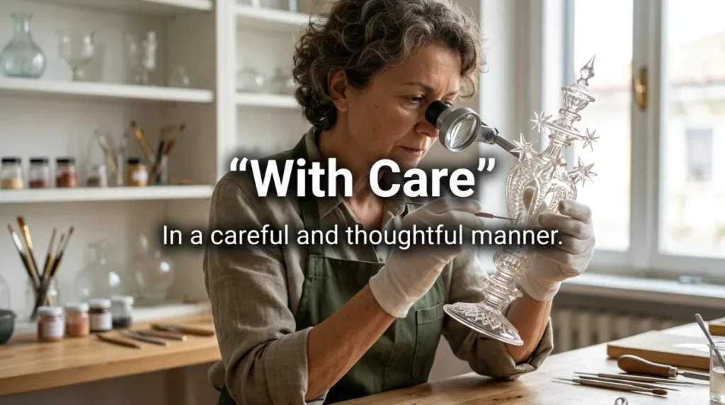 Synonyms for With Care