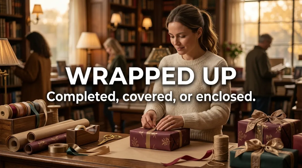 Synonyms for Wrapped Up