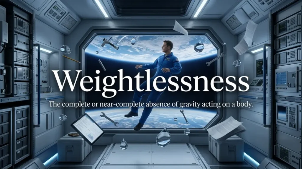The complete or near-complete absence of gravity acting on a body.