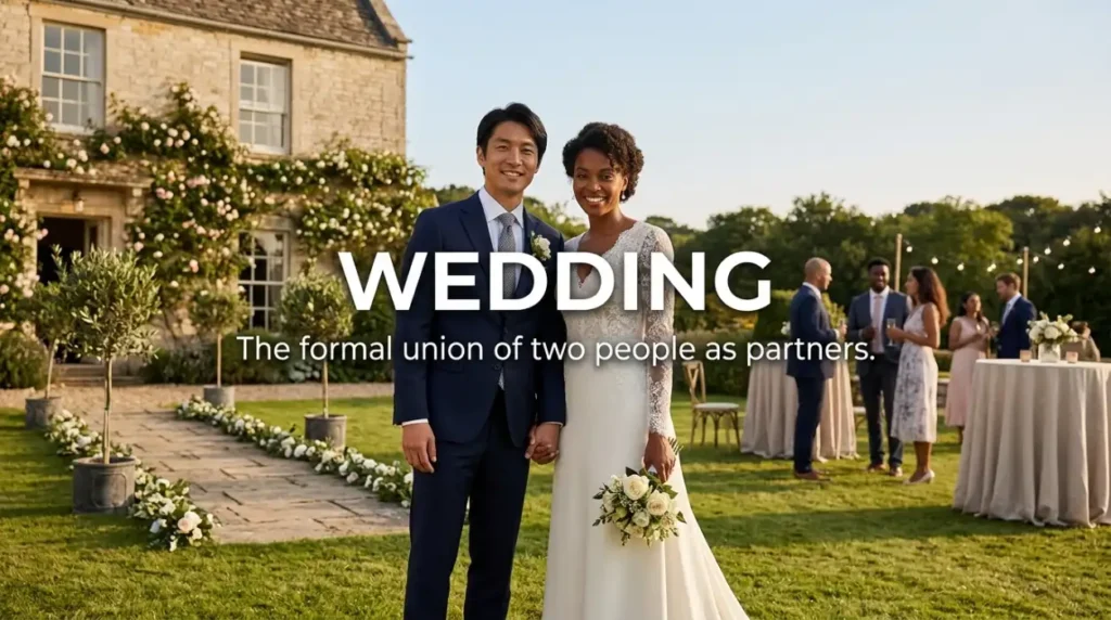 The legally or formally recognized union of two people as partners.