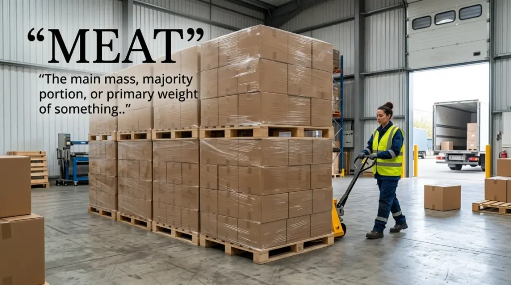 The main mass, majority portion, or primary weight of something.