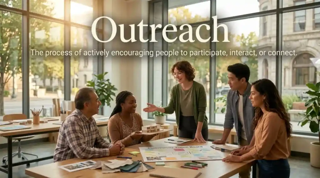 The process of actively encouraging people to participate, interact, or connect.