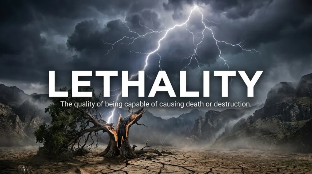 The quality of being capable of causing death or destruction.
